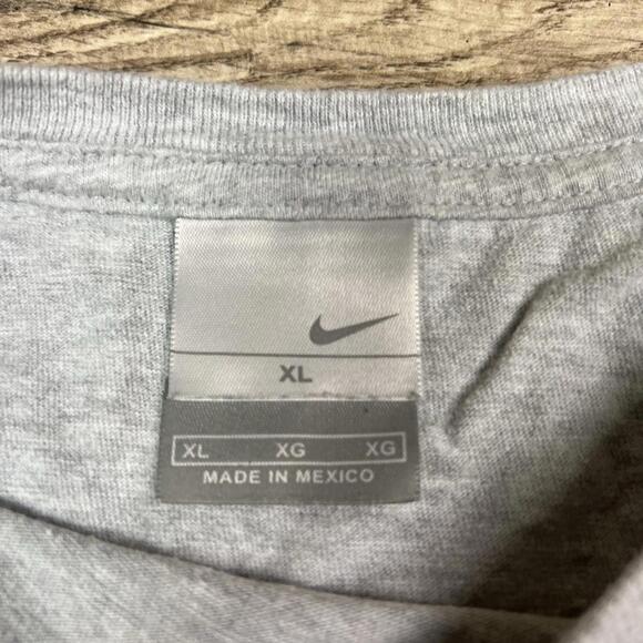 Vintage 1999 Nike Grey Tag Long Sleeve Stripe Shirt Box Fit Size XL (Fits BOXY) - Picture 8 of 9